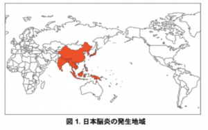 日本脳炎発症地域